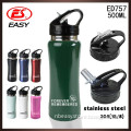 ED757 Promotion custom BPA free single wall sport straw bottle with carabiner